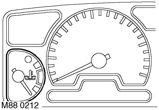 Engine coolant temperature gauge