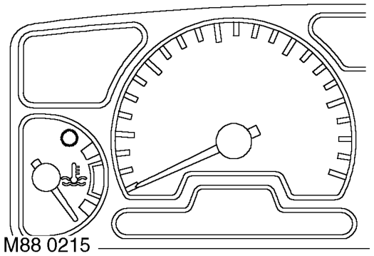High engine coolant temperature warning lamp