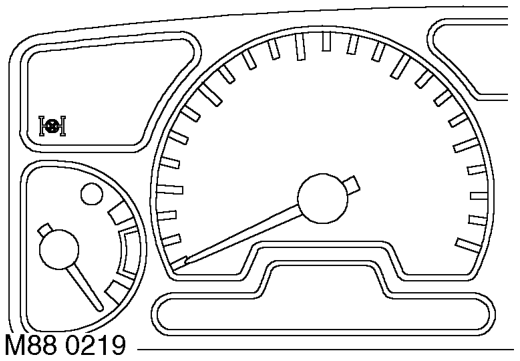 Differential lock warning lamp (if fitted)