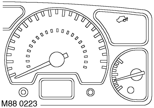 Off road mode warning lamp