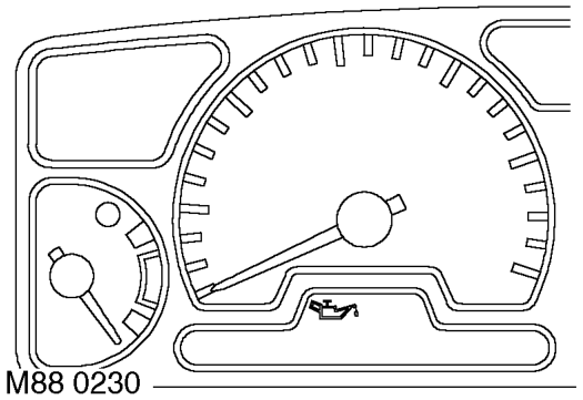 Engine oil pressure warning lamp