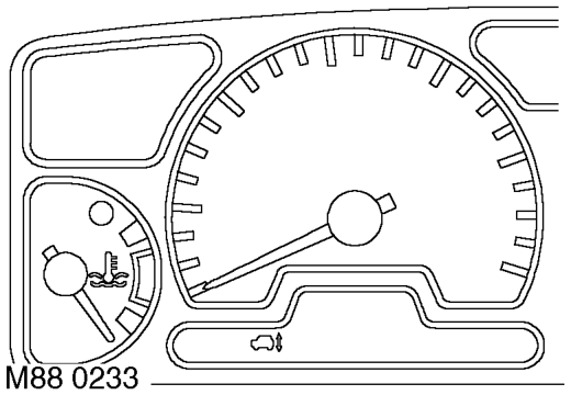 Self levelling suspension (sls) warning lamp