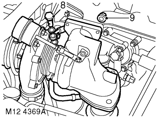 Gasket - cylinder head – Remove 3 bolts and remove exhaust manifold heat shield.