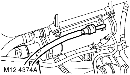 Disconnect vacuum hose from EGR valve.