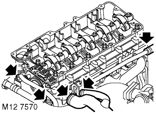 bracket from cylinder head. Remove bolt securing EGR valve pipe clamp to cylinder head. Re