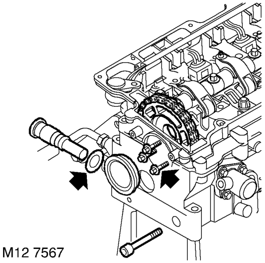 Position tool LRT-12-158 through gearbox bell housing to lock crankshaft.
