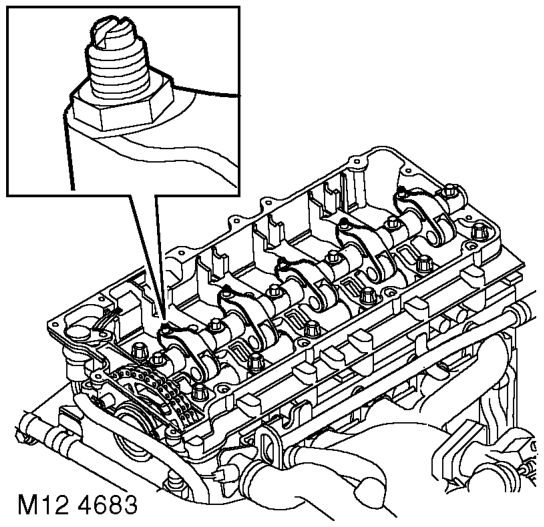 Rocker shaft assembly – Remove camshaft cover gasket.  ENGINE - Td5, REPAIRS, Gasket - cover - camshaft.