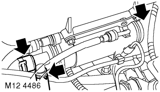 Engine and ancillaries – Remove turbocharger.  ENGINE MANAGEMENT SYSTEM - Td5, REPAIRS, Turbocharger.