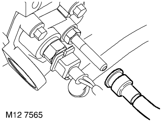 Engine and ancillaries – Disconnect fuel hoses, tank to fuel cooler and connector block on cylinder head.