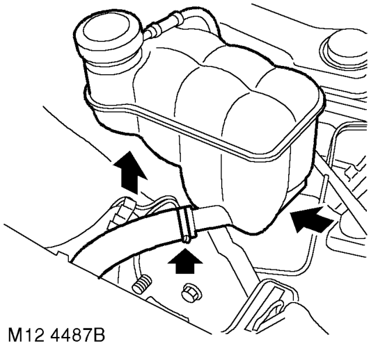 Engine and ancillaries – 10. Release servo vacuum pipe from clip on fuel cooler and release hose from vacuum pump.