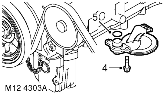 Remove remove – Remove sprocket from oil pump.