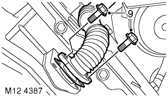 Gasket - sump – Remove 4 bolts securing sump to gearbox bell housing.
