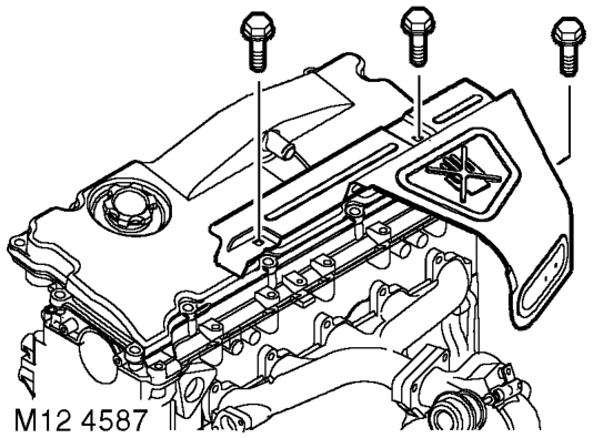 Remove remove – Remove fixings and remove engine acoustic cover.