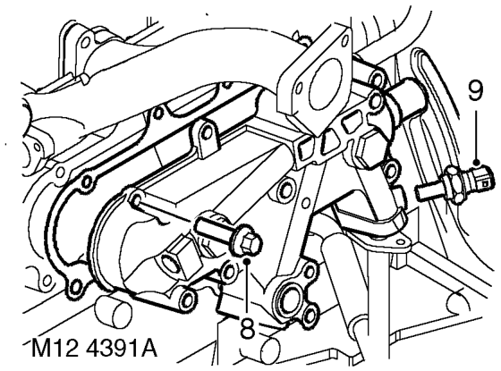 Cooler - engine oil – Remove 3 bolts, remove oil filter adaptor housing and discard gasket.