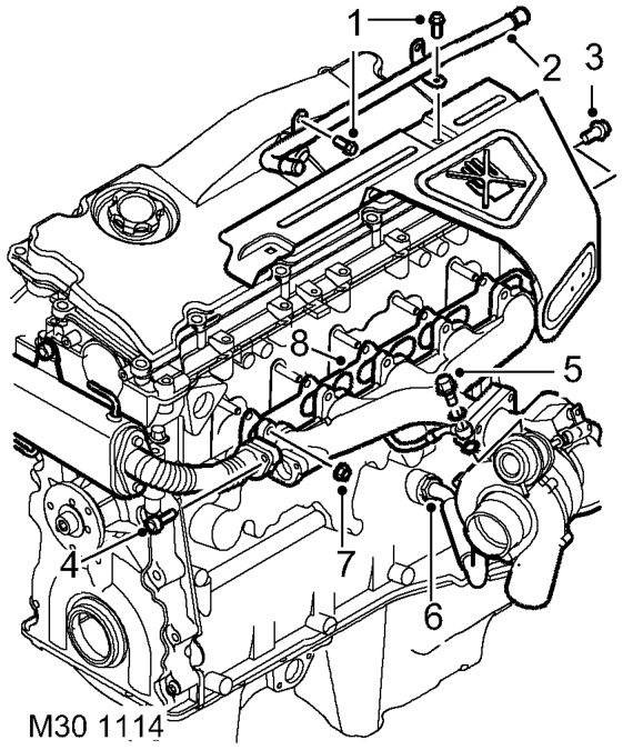 Disassembly – Note: The following procedure covers engines fitted with or without an EGR cooler. The EGR