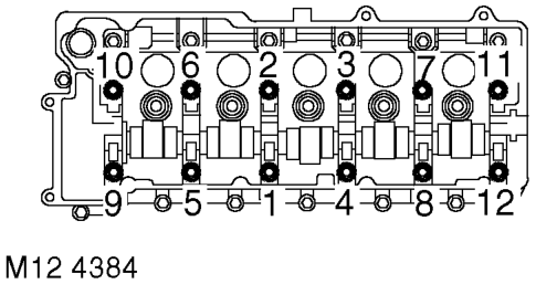Carefully enter new cylinder head bolts together with their captive washers. DO NOT DROP. 