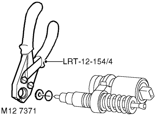 Using tool LRT-12-154/1 remove EUI units from cylinder head and collect retainers; remove 