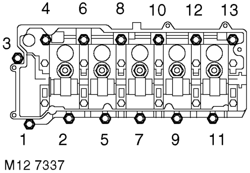 Fit and lightly tighten new camshaft carrier bolts.