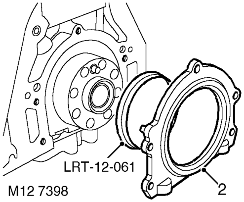 Reassembly – Clean crankshaft oil seal housing mating face on cylinder block, ensure bolt and dowel hol