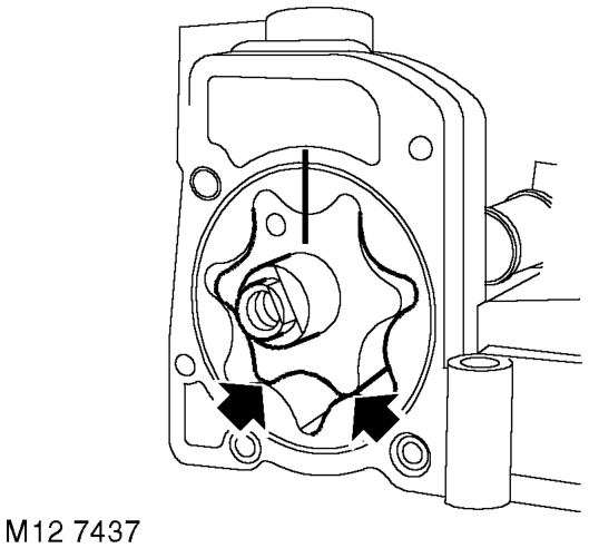 Using feeler gauges, check pump outer rotor to body clearance: l Outer rotor to body clear