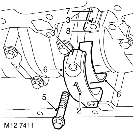 Disassembly – Remove oil pump.  ENGINE - Td5, OVERHAUL, Pump - oil.