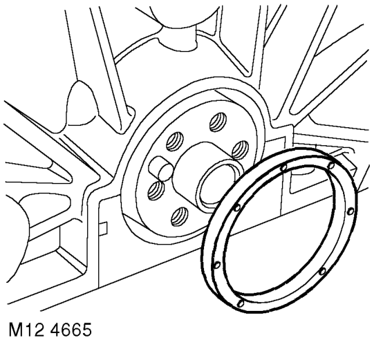 Seal - crankshaft - rear – Manual gearbox models:Remove flywheel.  ENGINE - V8, REPAIRS, Flywheel.