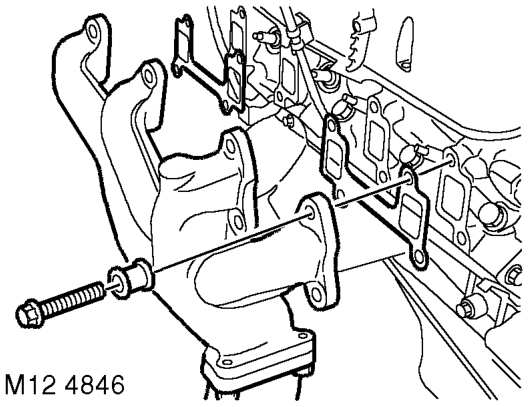 Gasket - cylinder head - lh – LH drive models: Remove brake servo heat shield.  MANIFOLDS AND EXHAUST SYSTEMS - V8, REP