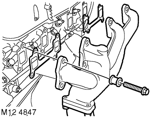 RH drive models: Remove brake servo heat shield.  MANIFOLDS AND EXHAUST SYSTEMS - V8, REP
