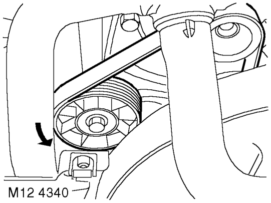 Gasket - rocker cover - lh – Models with air conditioning: Release 4 clips and remove fan cowl.