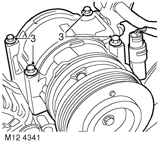 Gasket - rocker cover - lh – Models with air conditioning: Release 4 clips and remove fan cowl.