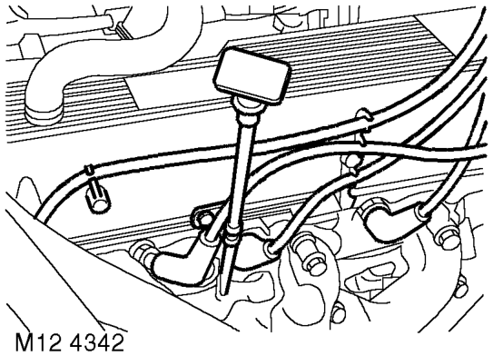 Gasket - rocker cover - lh – Models with air conditioning: Release tension on auxiliary drive belt and remove belt from