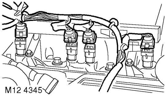 Remove nuts securing alternator cables and release cables from alternator.