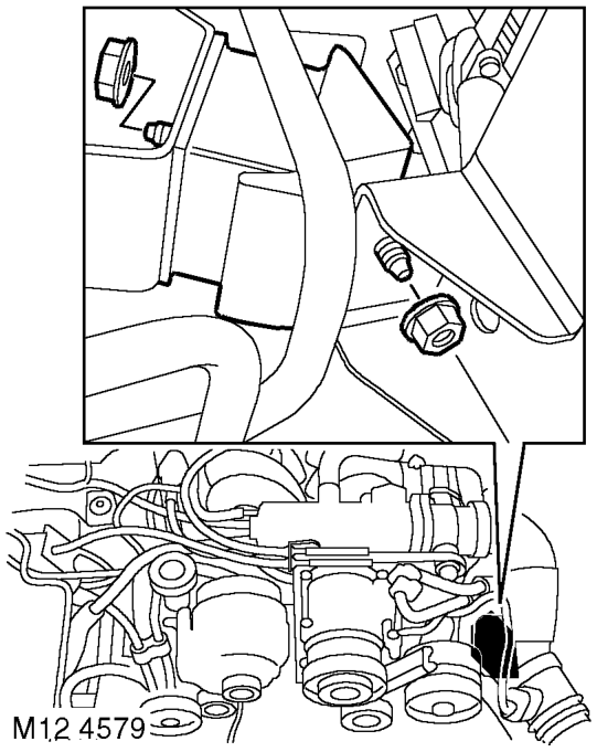 Mounting - front - lh – Position a jack beneath the sump, and support the engine on the jack.
