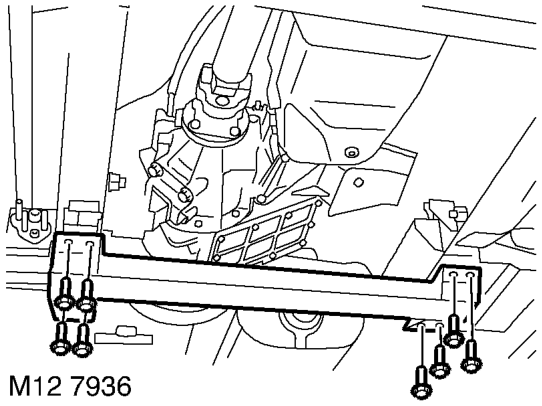 Mounting - rear - rh – Raise vehicle on lift.