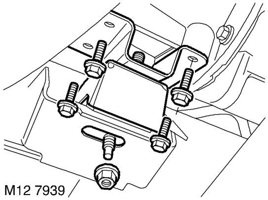 Mounting - rear - rh – Support transfer gearbox on jack.