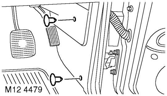 Remove nut securing engine harness earth to body and disconnect engine harness to main har