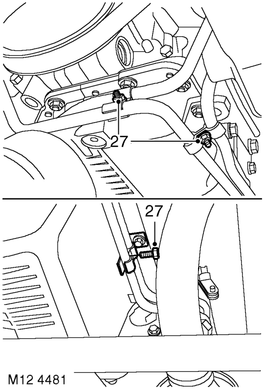 and coil on top of engine.