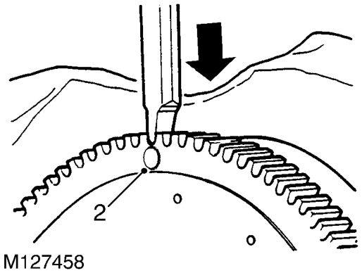 Ring gear - starter – Remove flywheel.  ENGINE - V8, REPAIRS, Flywheel.