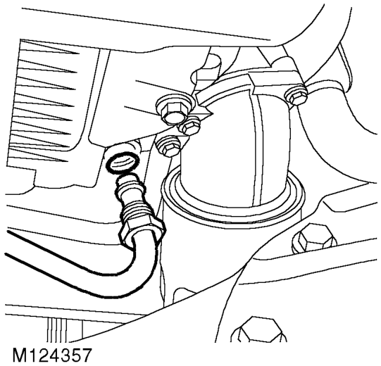 Raise front of vehicle under body to increase clearance between engine and front axle.