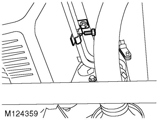 Remove 2 clips securing oil cooler pipes at front of sump.