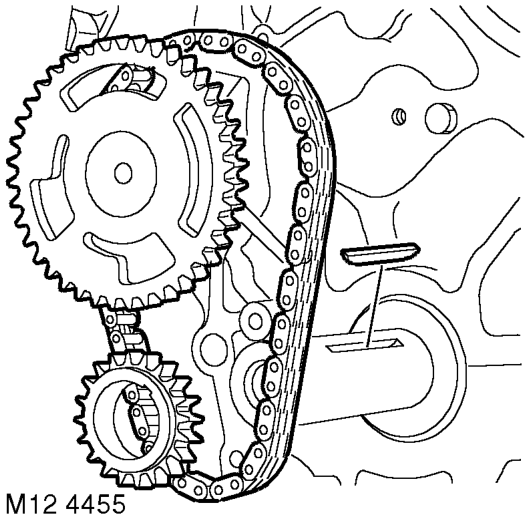 Reassembly – Remove timing chain and gears as an assembly.