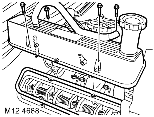 Disassembly – Release ht leads from rocker covers.