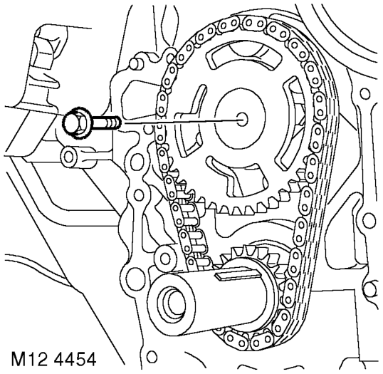 Disassembly – Remove timing gear cover gasket.  ENGINE - V8, OVERHAUL, Gasket - timing gear cover.