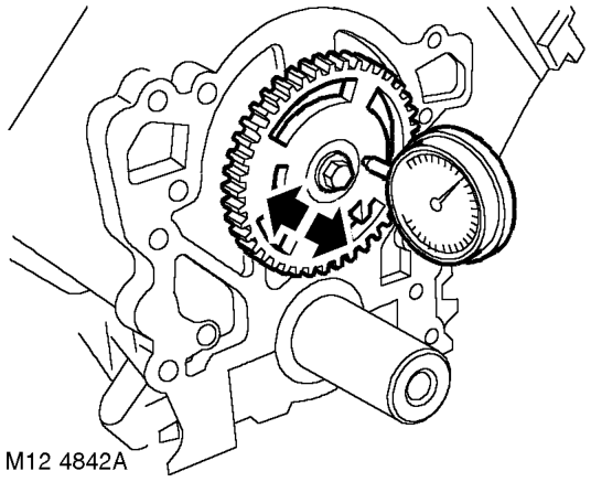 Disassembly – Remove timing chain and gears.  ENGINE - V8, OVERHAUL, Timing chain and gears.