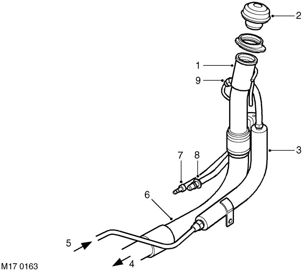 Evaporative emission control components – Fuel vapour separator (NAS version illustrated)
