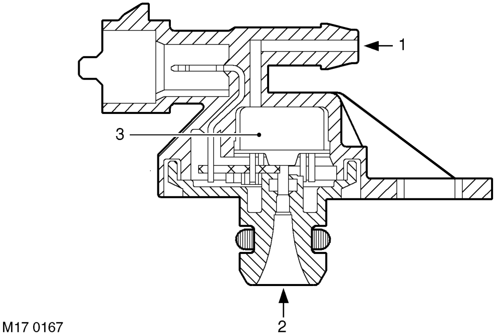 Fuel Tank Pressure Sensor (NAS vehicles with vacuum type leak detection system only)