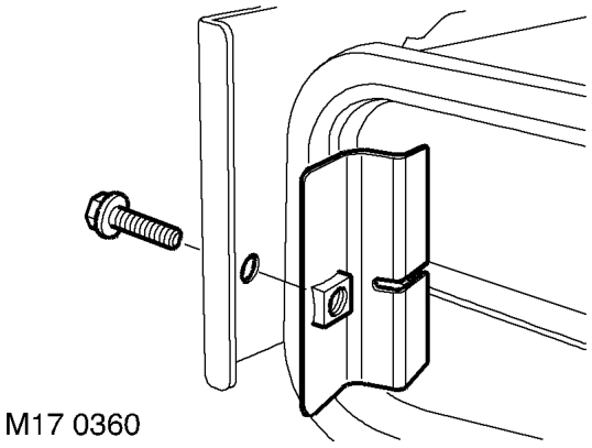 Remove and discard 4 bolts securing EVAP canister mounting bracket to the chassis and remo
