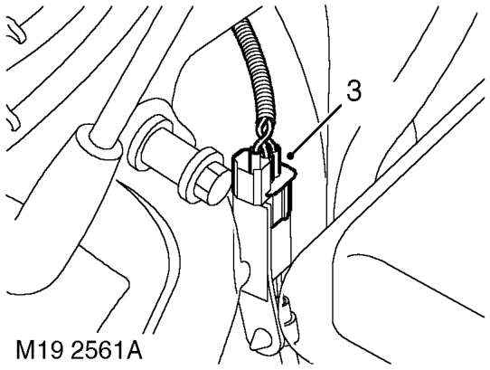 Sensor - heated oxygen (ho2s) - pre- catalytic converter – Release HO2S multiplug from support bracket.