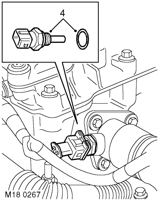Sensor - engine coolant temperature (ect) – Disconnect multiplug from ECT sensor.
