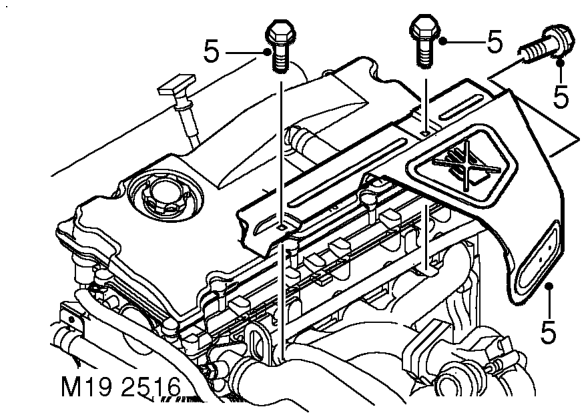 Turbocharger – Remove cooling fan cover.